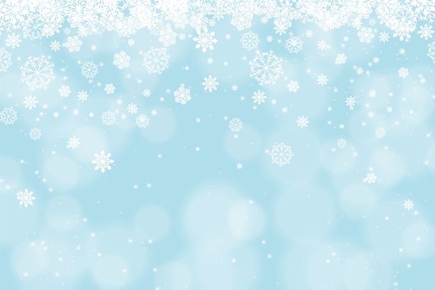 Free Vector | Realistic snowflake border