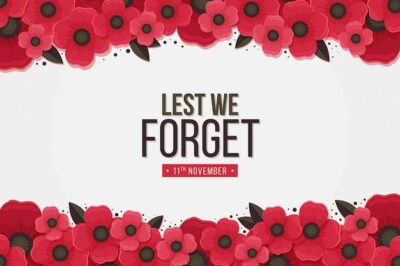 Free Vector | Flat remembrance day background