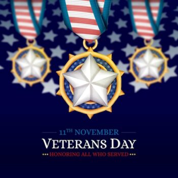 Free Vector | Realistic veterans day