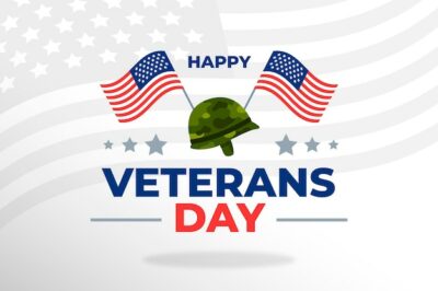 Free Vector | Flat design veterans day concept