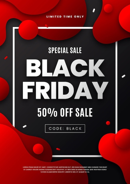 Free Vector | Flat design black friday flyer template