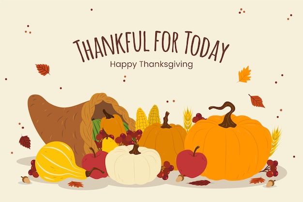 Free Vector | Flat thanksgiving background