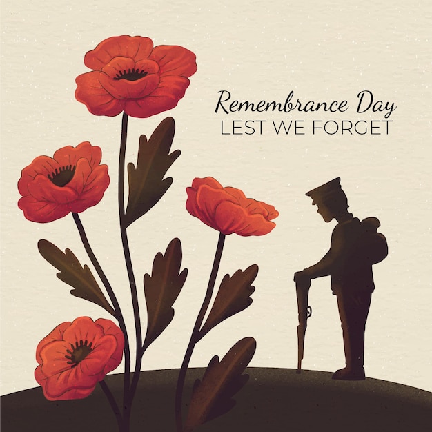 Free Vector | Watercolor remembrance day illustration