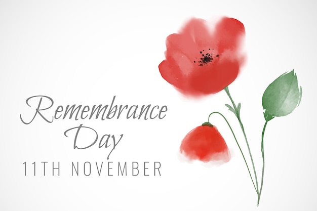 Free Vector | Watercolor remembrance day background