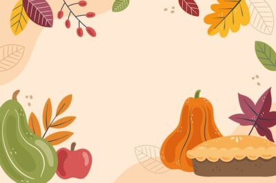 Free Vector | Flat thanksgiving background