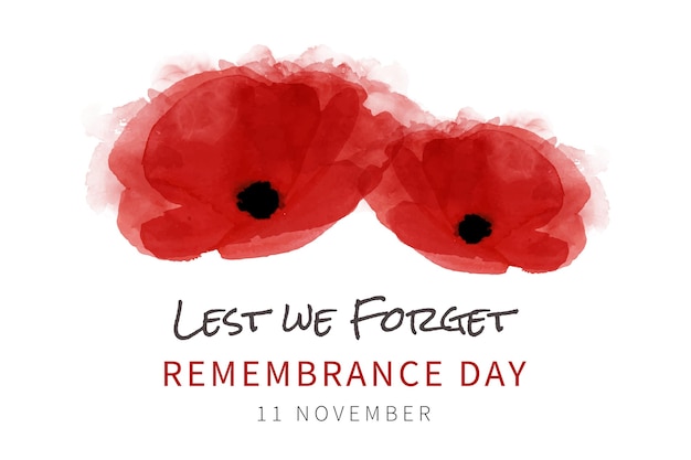 Free Vector | Watercolor remembrance day background