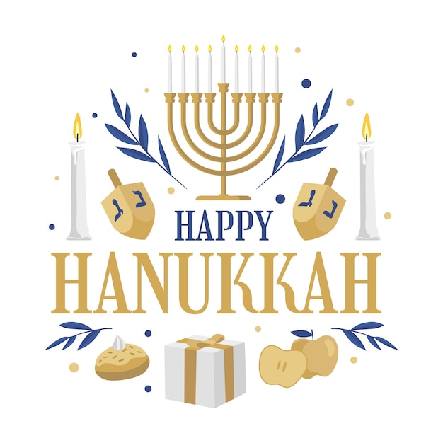 Free Vector | Flat design hanukkah concept