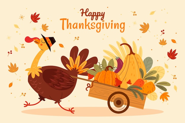 Free Vector | Flat thanksgiving illustration