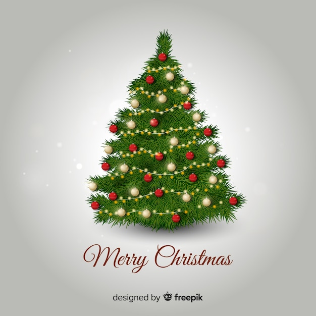 Free Vector | Christmas tree background