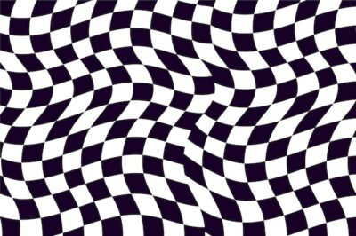 Free Vector | Flat distorted checkered background