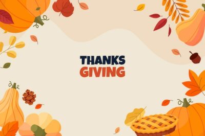 Free Vector | Flat thanksgiving background