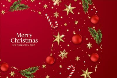 Free Vector | Realistic christmas background