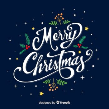 Free Vector | Merry christmas lettering