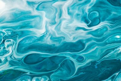 Free Photo | Blue liquid marble background diy flowing texture experimental art
