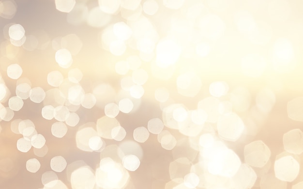 Free Photo | Christmas background with gold bokeh lights design