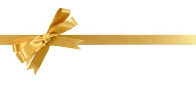 Free Photo | Gold gift ribbon and bow