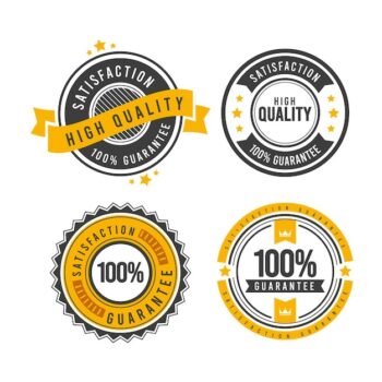 Free Vector | 100% guarantee badge set