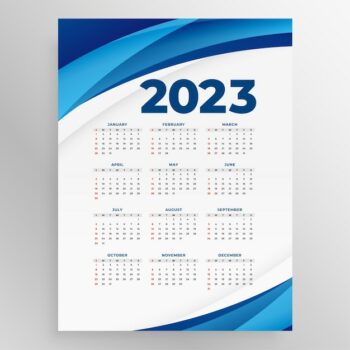 Free Vector | 2023 annual calendar layout for event organizer