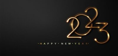 Free Vector | 2023 happy new year background design vector greeting card banner