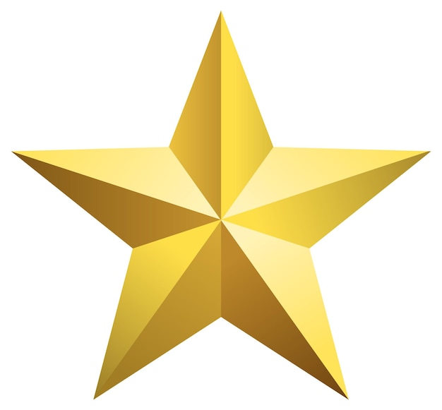 Free Vector | 3d metal star isolated