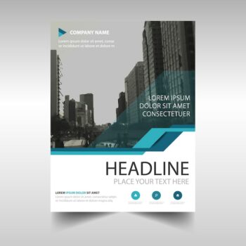Free Vector | Abstract blue annual report brochure
