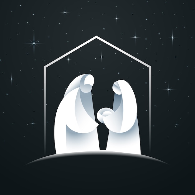 Free Vector | Abstract nativity scene concept