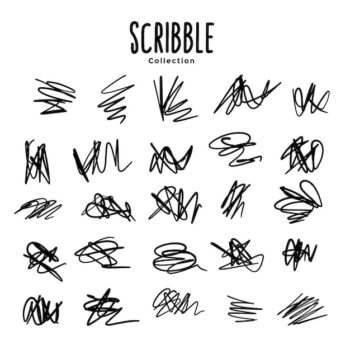 Free Vector | Abstract set of scribble doodles