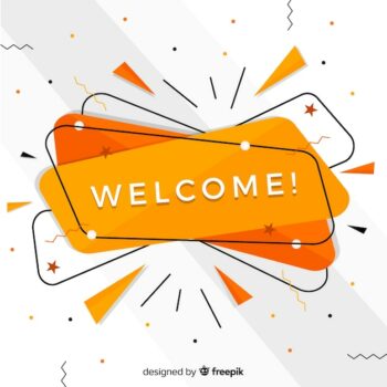 Free Vector | Abstract welcome composition with flat design