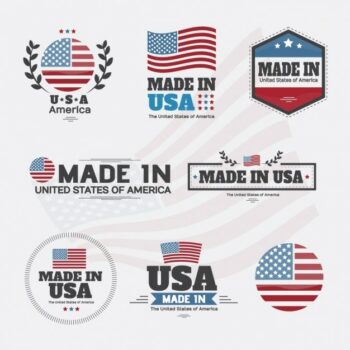 Free Vector | American labels collection