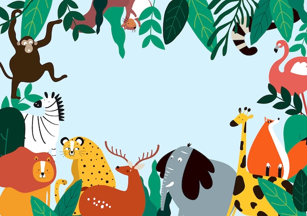 Free Vector | Animals theme template vector illustration
