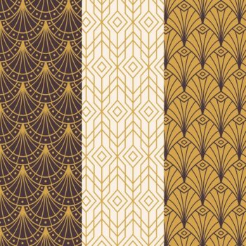 Free Vector | Art deco pattern collection