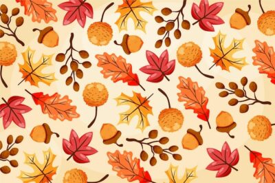 Free Vector | Autumn background with leaves