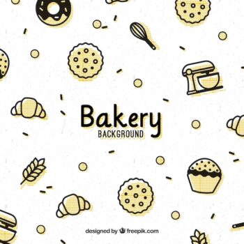 Free Vector | Bakery background in flat style