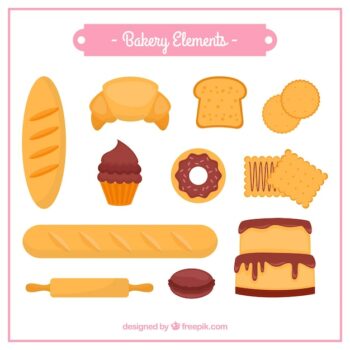 Free Vector | Bakery elements collection