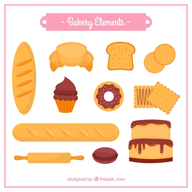Free Vector | Bakery elements collection