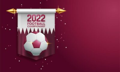 Free Vector | Banner on the theme of world championship in qatar 2022