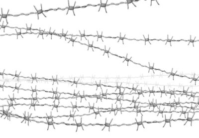 Free Vector | Barb metallic seamless background with boundary fence symbols realistic vector illustration