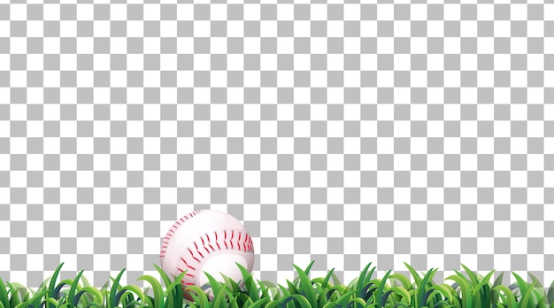 Free Vector | Baseball on the grass field on transparent background