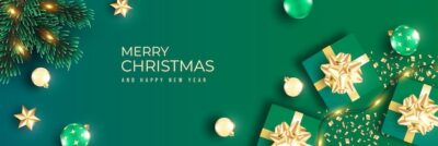 Free Vector | Beautiful christmas background with realistic 3d ornaments