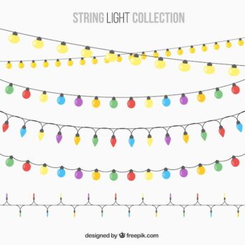 Free Vector | Beautiful string lights for party