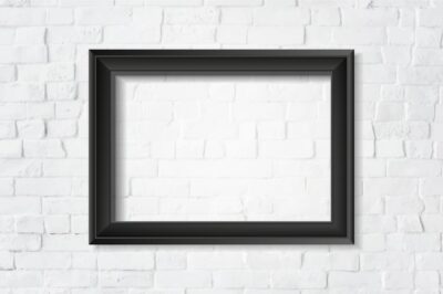 Free Vector | Black blank frame on the wall