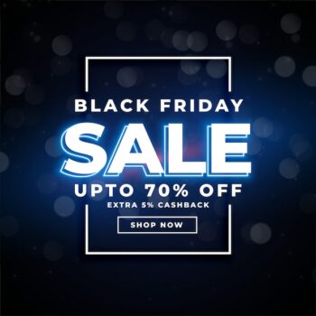 Free Vector | Black friday sale poster with offer details banner