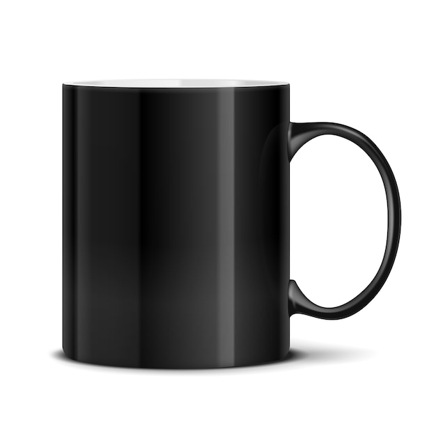 Free Vector | Black mug isolated