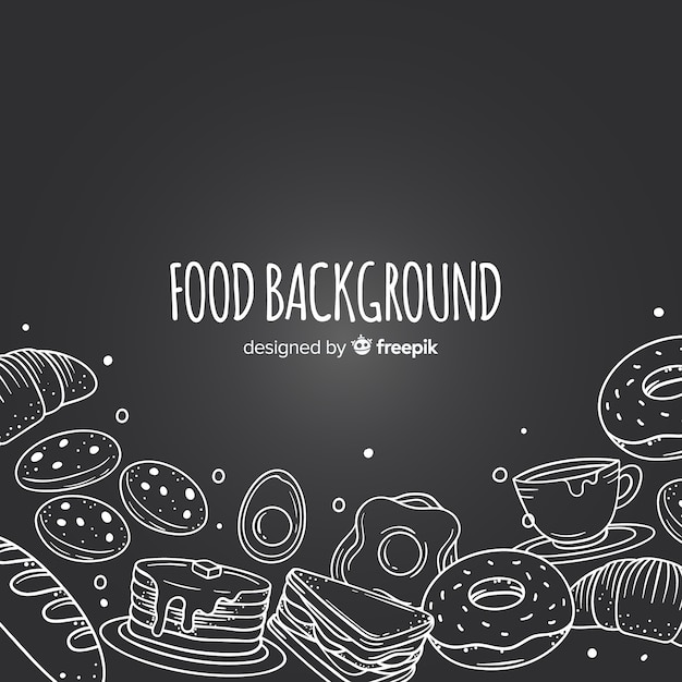 Free Vector | Blackboard food background