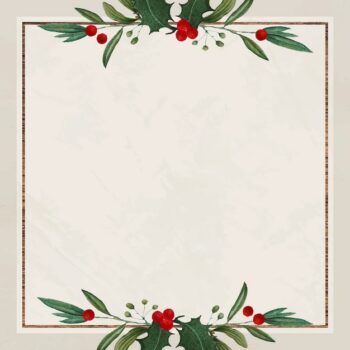 Free Vector | Blank festive square christmas background