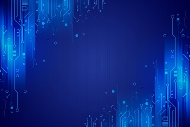 Free Vector | Blue gradient futuristic technology background