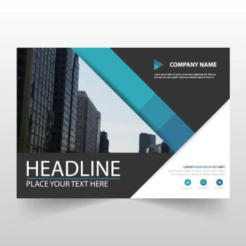 Free Vector | Blue horizontal business flyer template