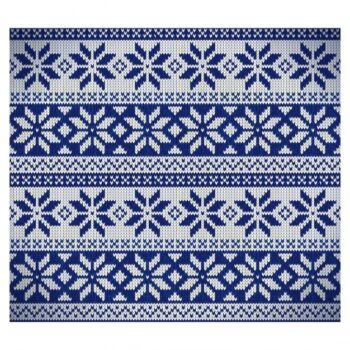 Free Vector | Blue nordic fabric pattern