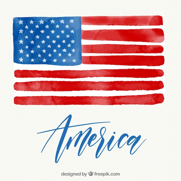 Free Vector | Brush stroke american flag