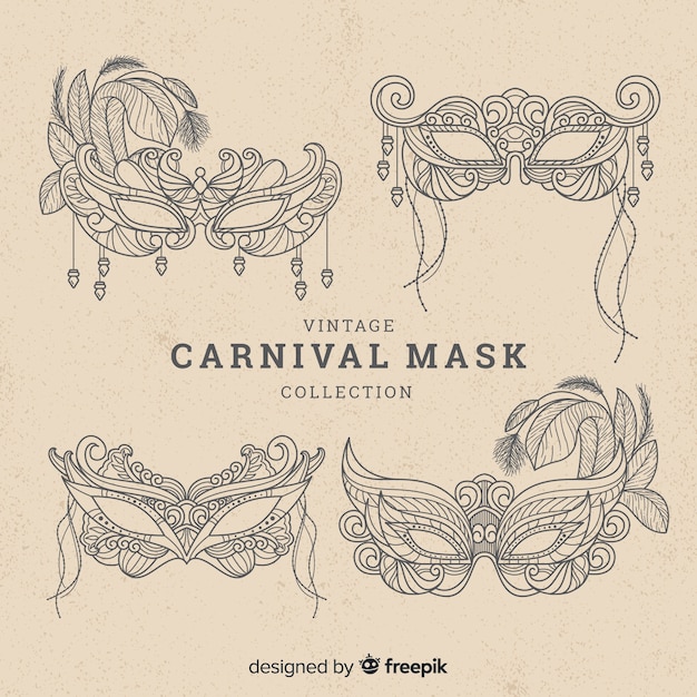 Free Vector | Carnival mask collection
